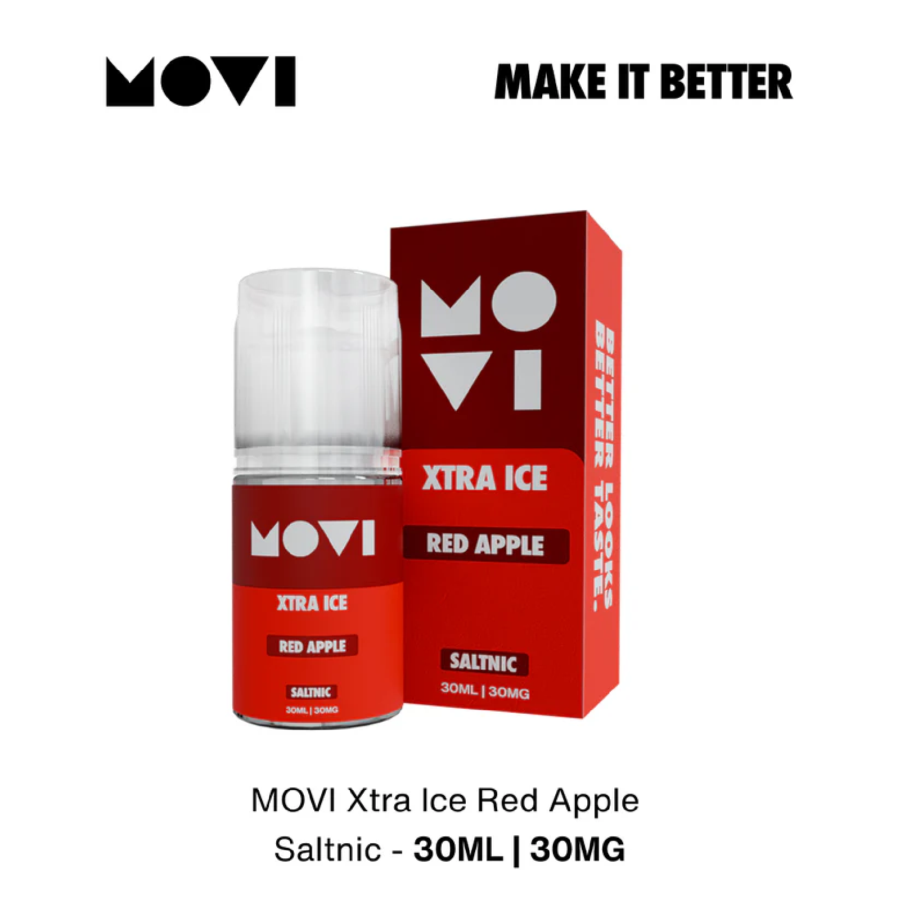 Movi Xtra Ice Series Red Apple Ice Cream Rokok Elektrik 30ml
