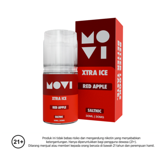 Movi Xtra Red Apple Ice Cream Saltnic Liquid By Ice Series Rokok Elektrik