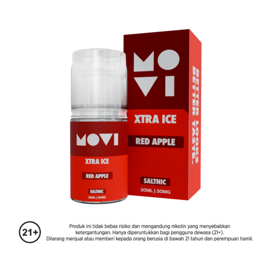 Movi Xtra Red Apple Ice Cream Saltnic Liquid By Ice Series Rokok Elektrik 30ml