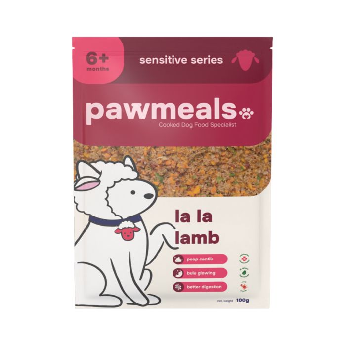 Pawmeals Freshly Cooked La La Lamb Sensitive Series Makanan Anjing