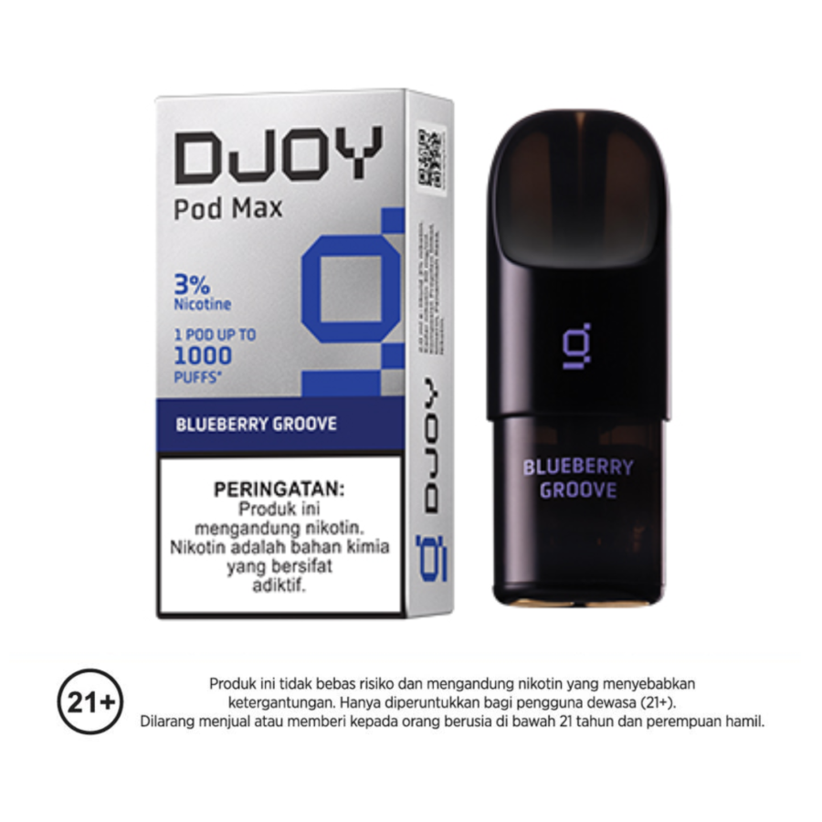 DJOY Pod Max Blueberry Groove Rokok Elektrik 2ml