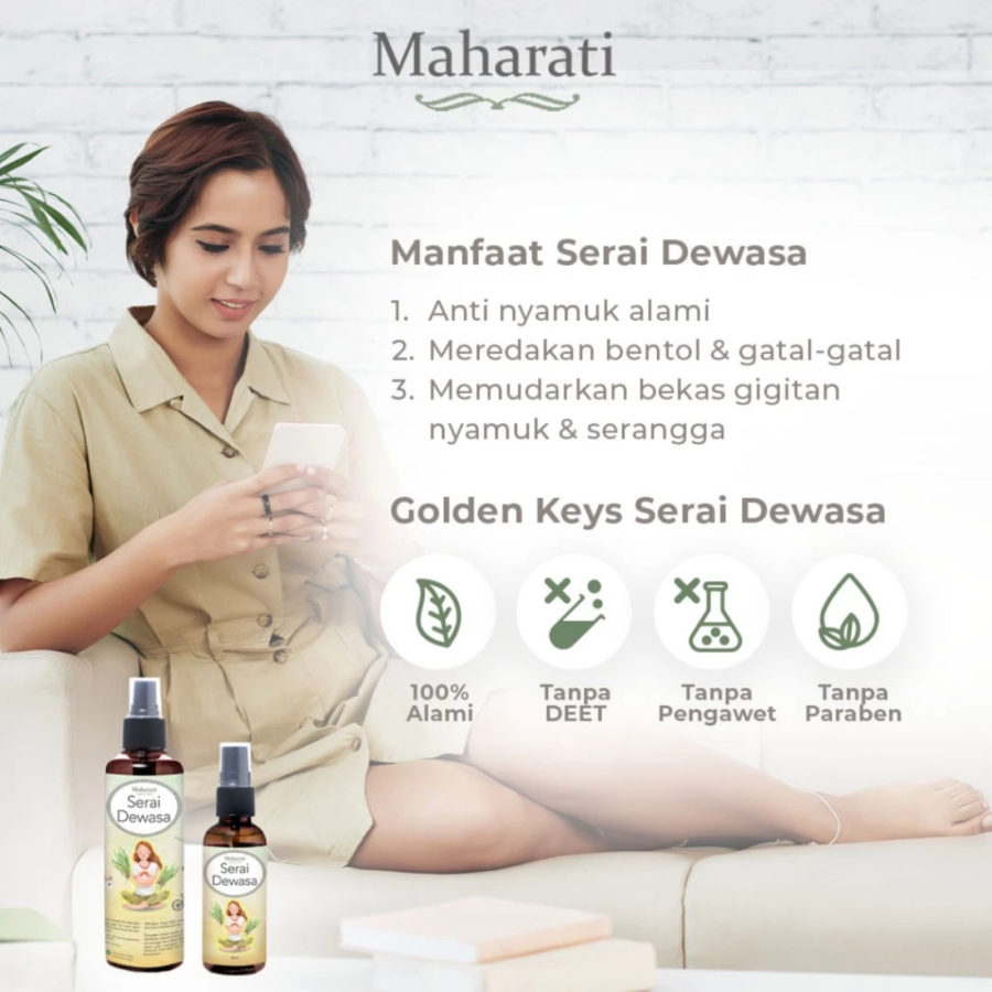 Maharati Serai Dewasa Anti Serangga 50ml