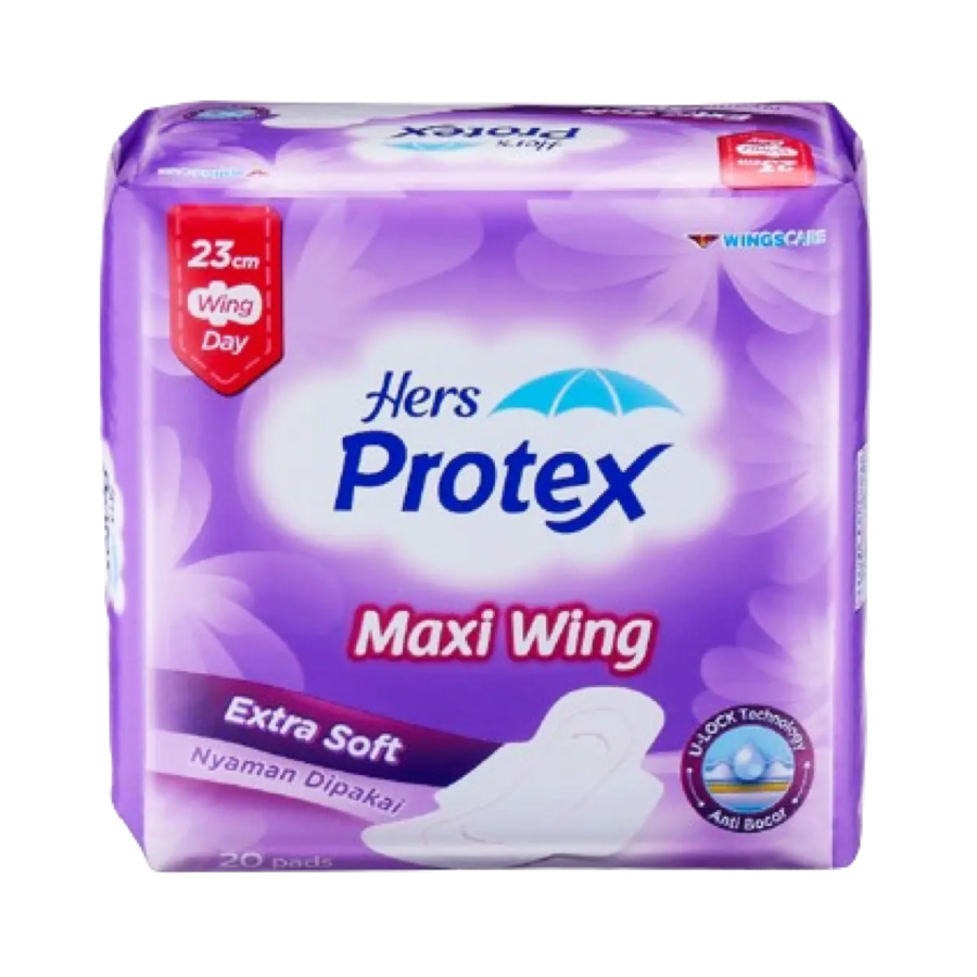 Hers Protex Extra Maxi Extra Soft Day Wing 23cm Pembalut Kewanitaan 20pads