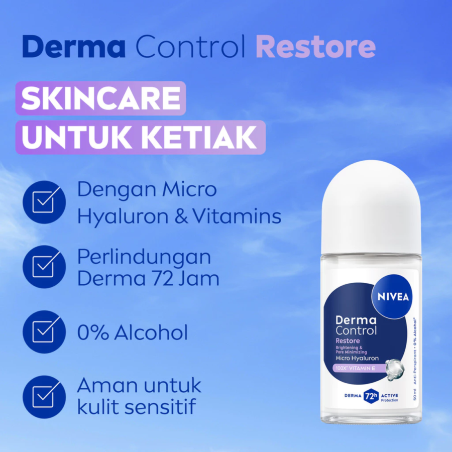 Nivea Derma Control Restore Deodorant Roll On 50ml