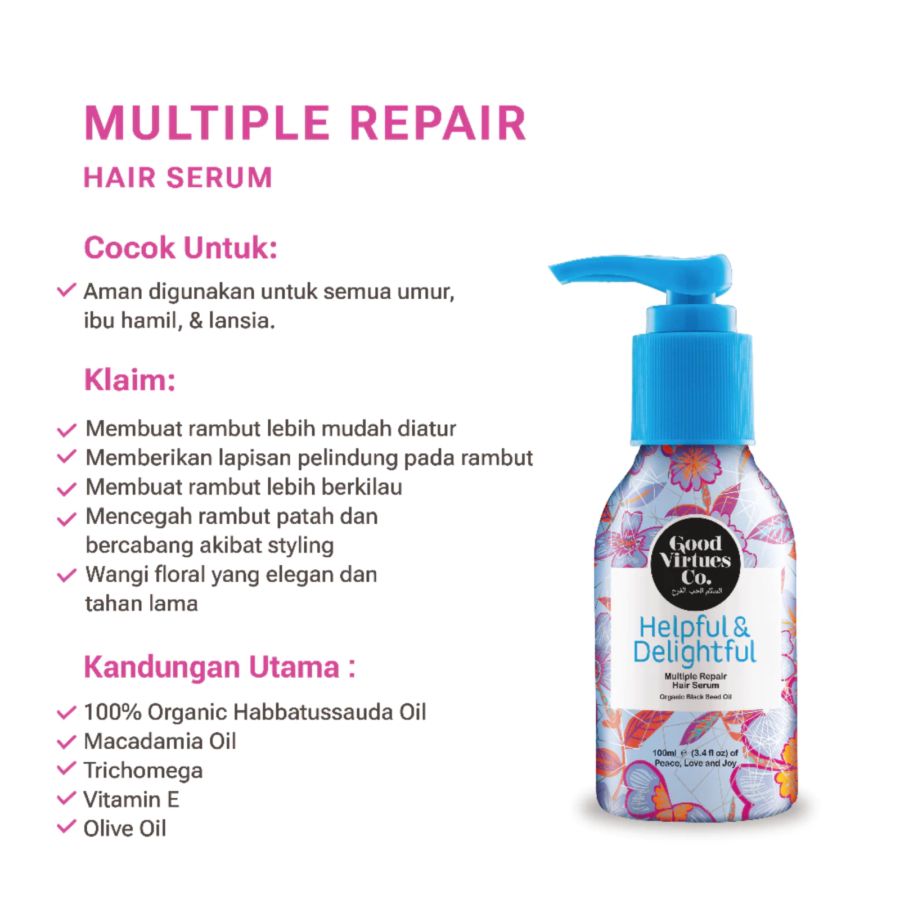 Good Virtue Co. Helpful & Delightful Multiple Repair Hair Serum 100ml