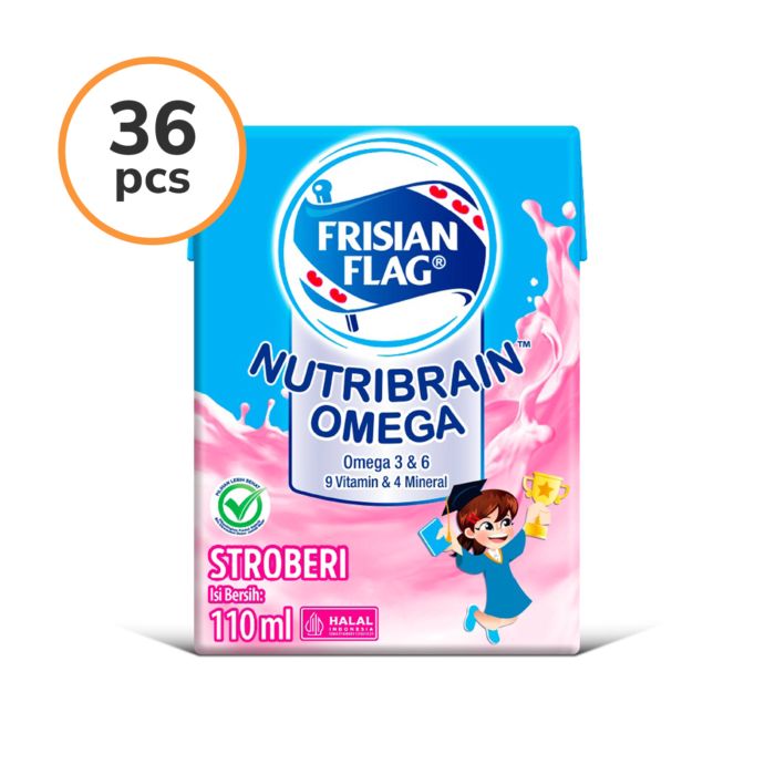 Frisian Flag Nutribrain Strawberry Susu UHT 110ml