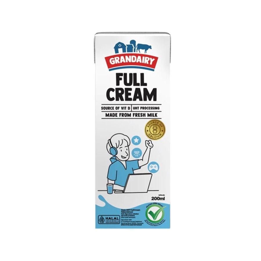 Grandairy Full Cream Milk UHT 200ml