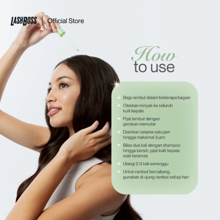 LashBoss Rosemary Hair Growth Oil Minyak Rambut 50ml
