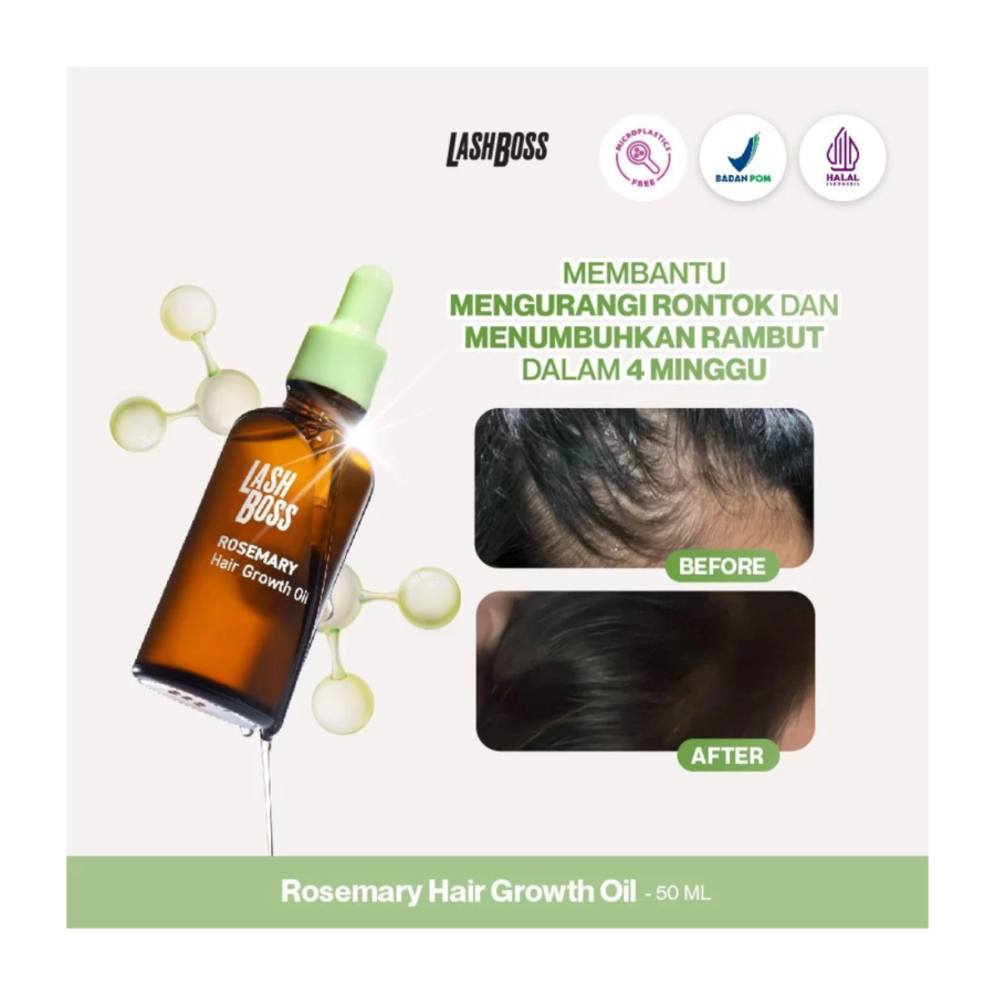 LashBoss Rosemary Hair Growth Oil Minyak Rambut 50ml
