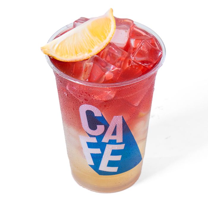 Hibiscus Orange Tea with Boba & Honey Jelly - Large