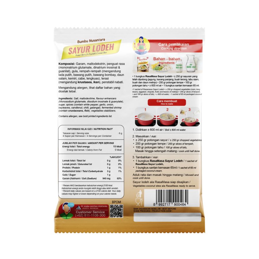 RasaMasa Bumbu Nusantara Sayur Lodeh 25gram