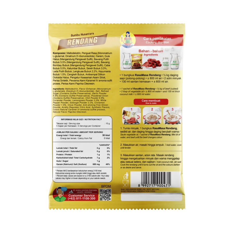RasaMasa Bumbu Nasional Rendang 50gram