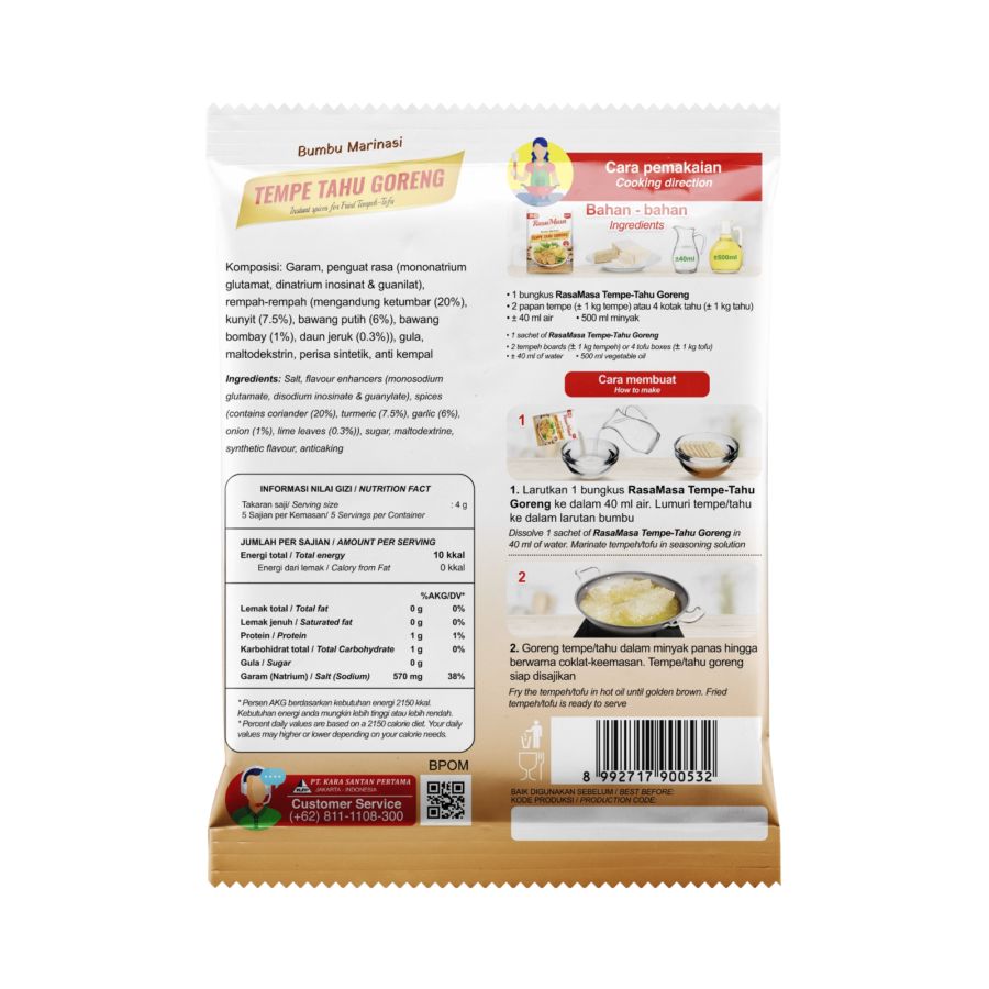RasaMasa Bumbu Marinasi Tempe Tahu Goreng 20gram