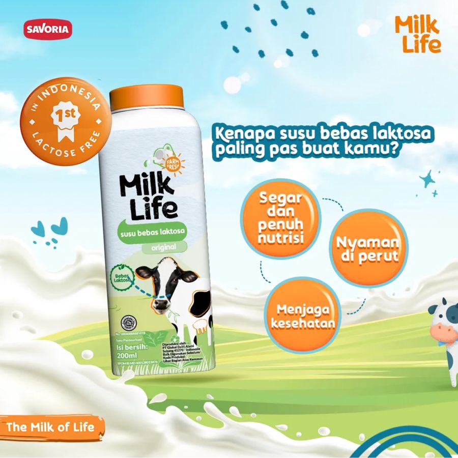 Milk Life Fresh Milk Lactose Free Original 200ml