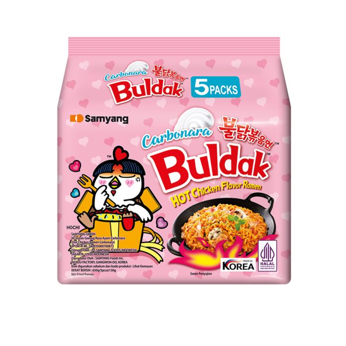 Samyang Hot Chicken Ramen Buldak Carbonara Mie Instan Multipack 5 x 130gr