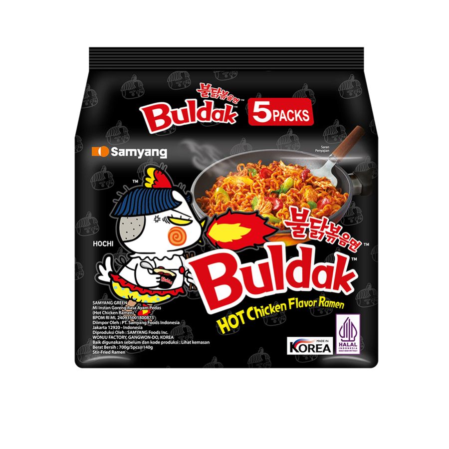 Samyang Hot Chicken Ramen Buldak Original Mie Instan Multipack 5 x 140 gr