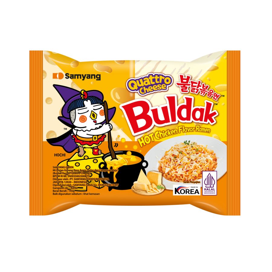 Samyang Hot Chicken Ramen Buldak Quattro Cheese Mie Instan 145gram