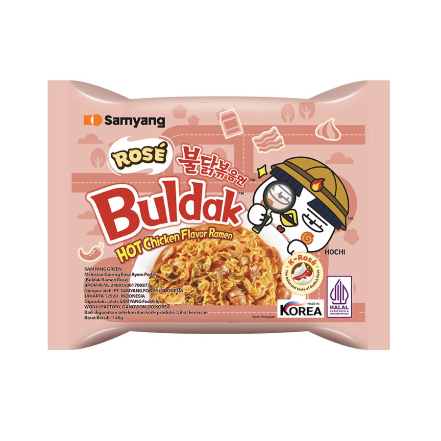 Samyang Hot Chicken Ramen Buldak Rose Mie Instan 140gram