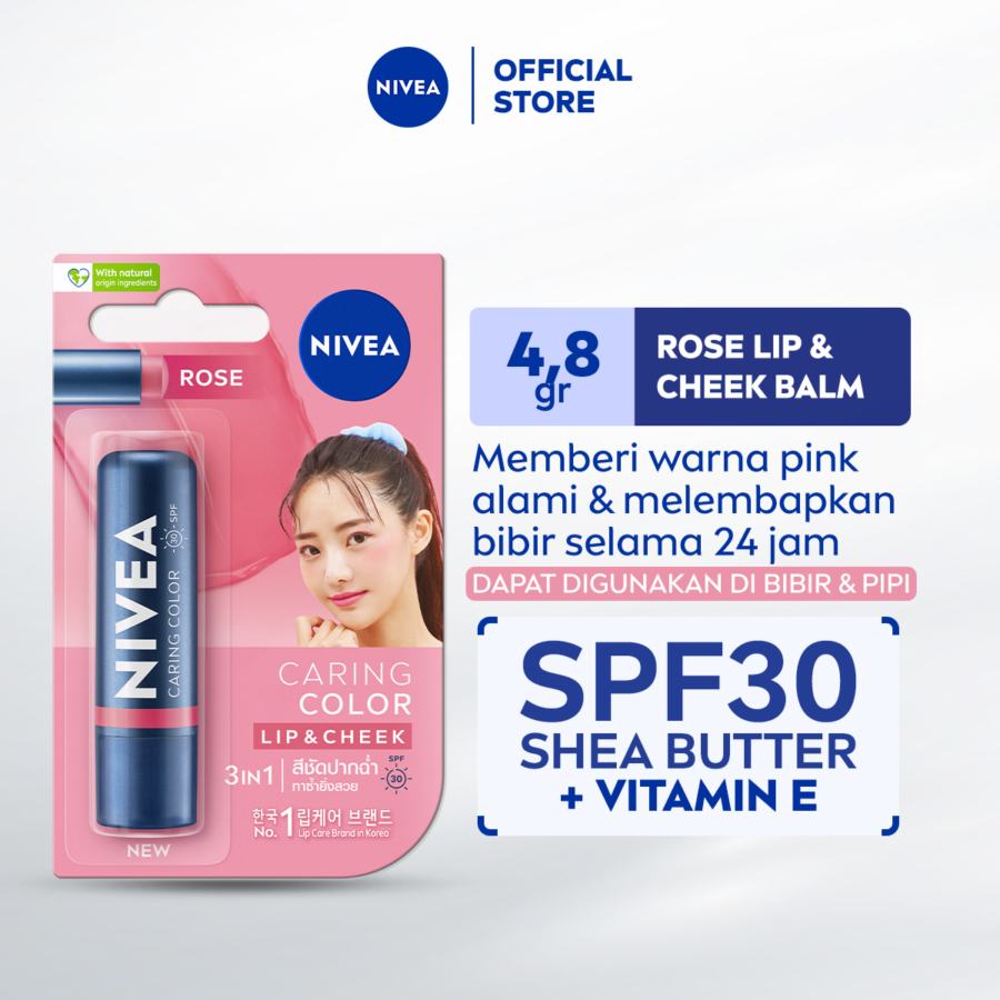 NIVEA Caring Color Rose Lip & Cheek Balm 5gram