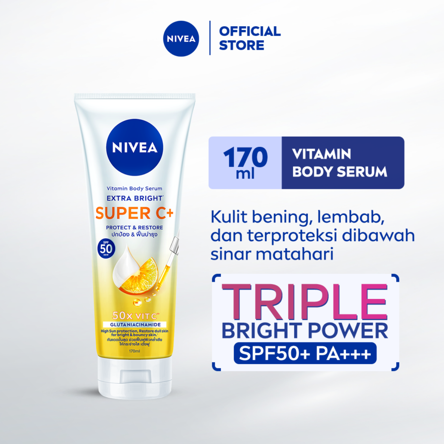 NIVEA Extra Bright Super C+ SPF 50 Body Serum 170ml