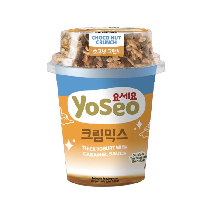 Yoseo Creamix Caramel Topping Choco Nut Crunch Yogurt