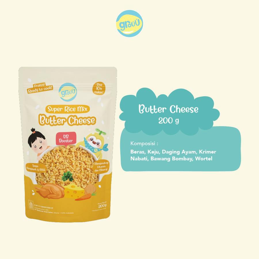 Grouu Super Rice Mix Butter Cheese MPASI 200gram