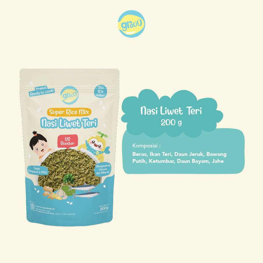 Grouu Super Rice Mix Nasi Liwet Teri MPASI 200gram