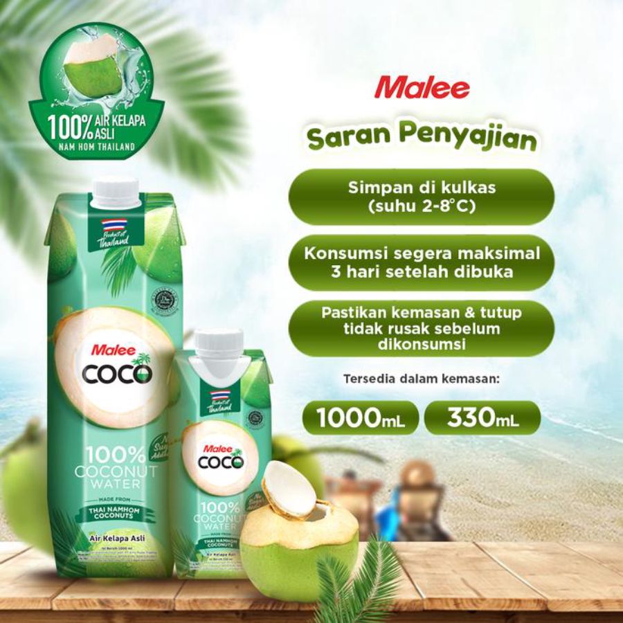 Malee Coconut Water Botol 1000ml