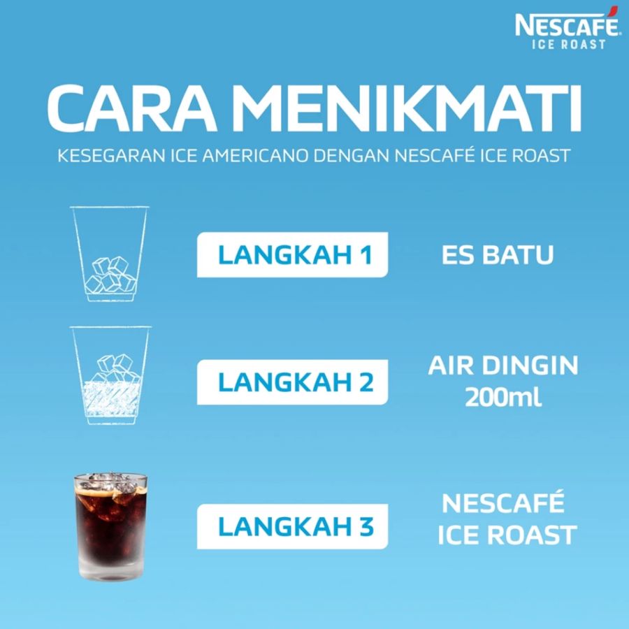 Nescafe Ice Roast Americano Kopi Bubuk 10 sachets x 2gr 20gram