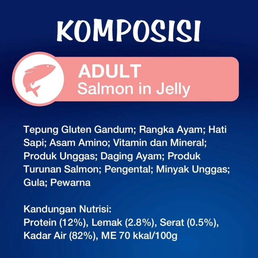 Purina Felix Salmon Adult Makanan Kucing Basah 85gram
