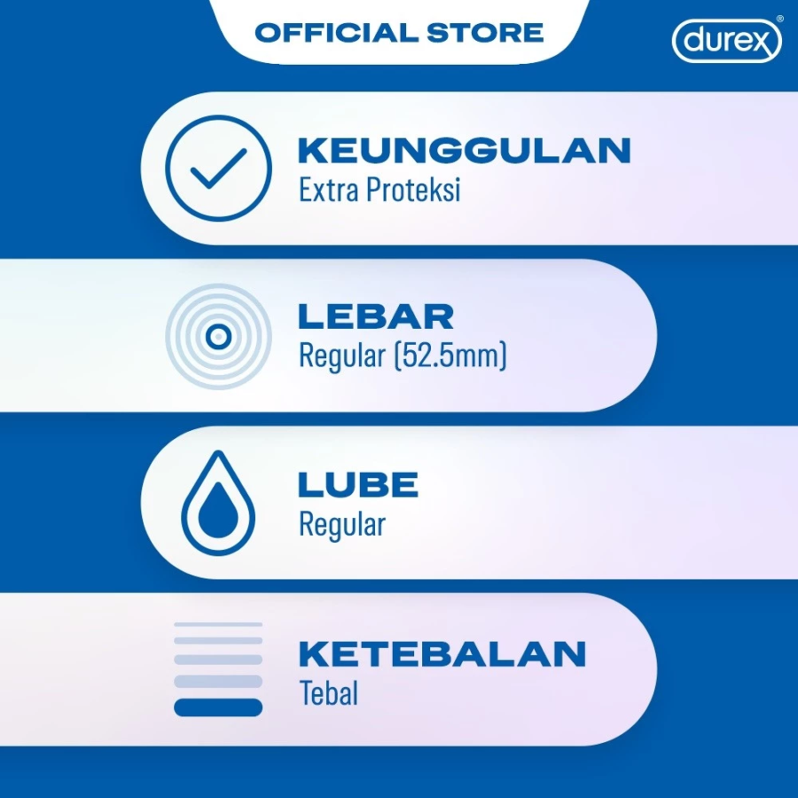 Durex Extra Safe Kondom Tebal Lebih Aman Pria 12sachets
