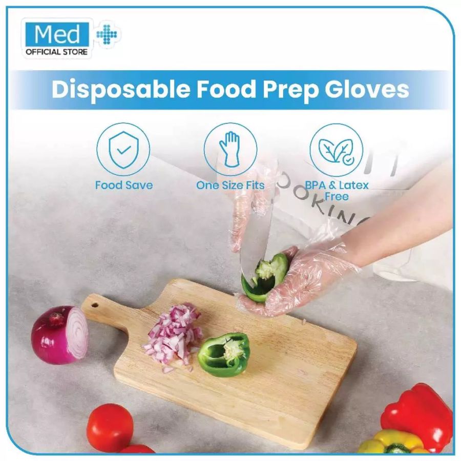 Med+ Disposable Plastic Gloves 1pcs