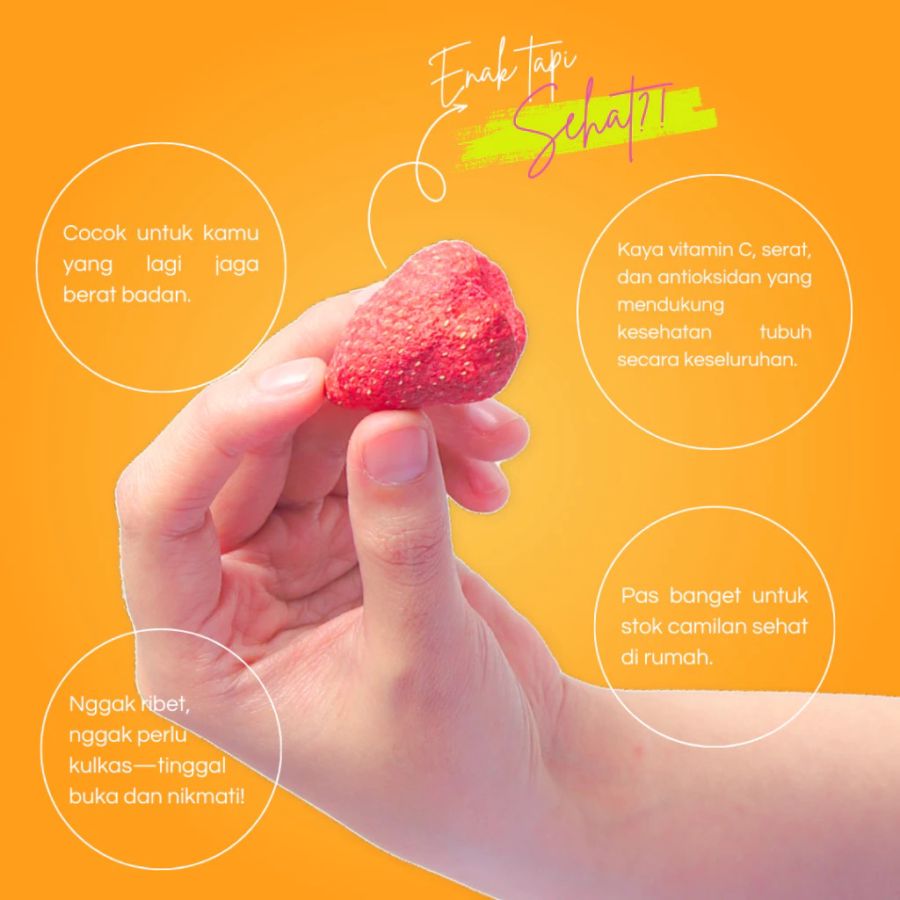 Wellmade All Natural Strawberry Crisps 20gram