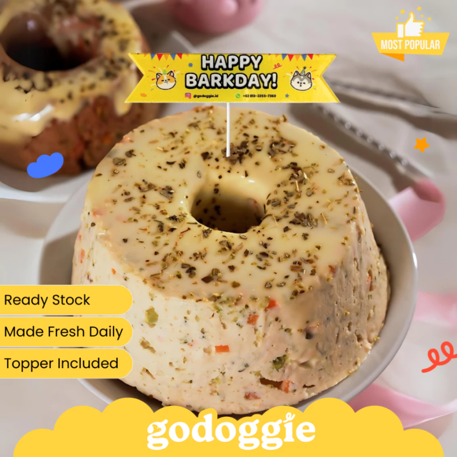 Godoggie Healthy Chicken Barkday Cake 350gram
