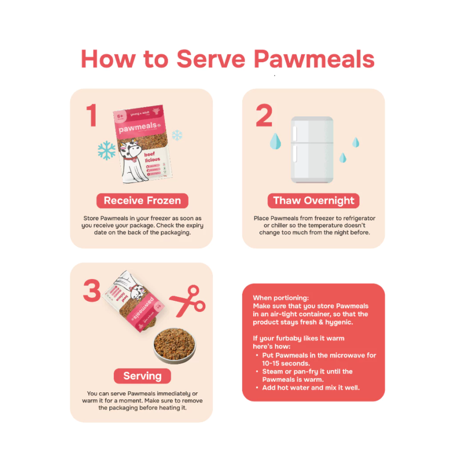 Pawmeals Cooked Lamb of Fame Sensitive Series Makanan Anjing Basah 100gram