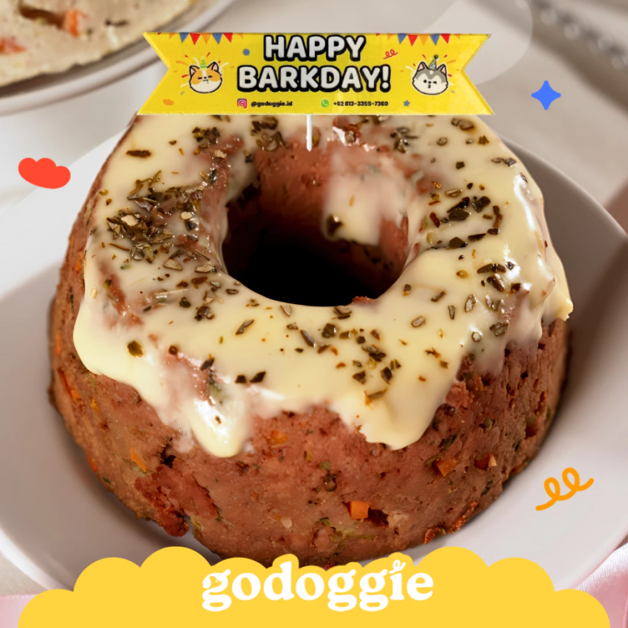 Godoggie Healthy Dog Beef Barkday Cake 350gram