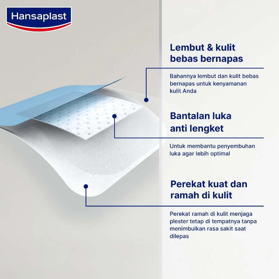 Hansaplast Sensitive 4XL Plester Pasca Operasi dan Luka Besar 5sheets