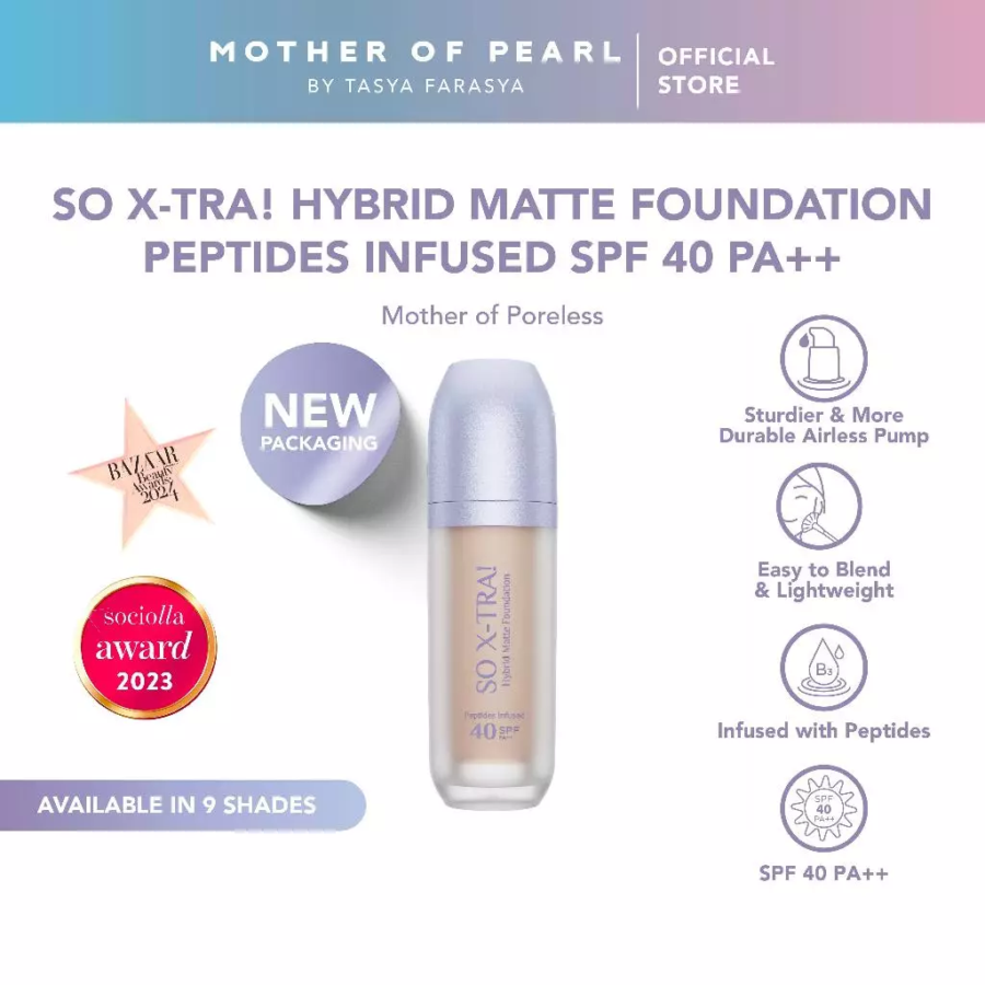 MOP Beauty So X-TRA N10 Lace Hybrid Matte Foundation Peptides Infused SPF 40 PA++ 30ml