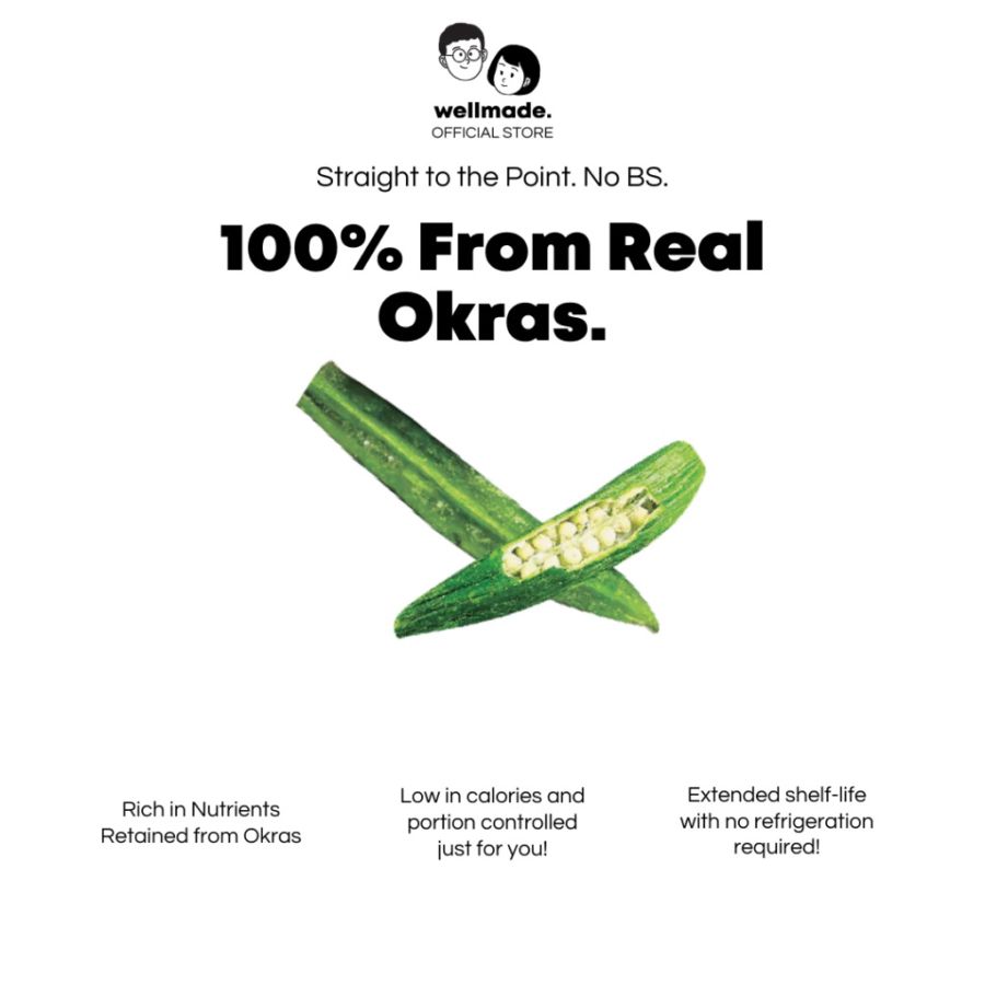 Wellmade All Natural Okra Chips 20gram