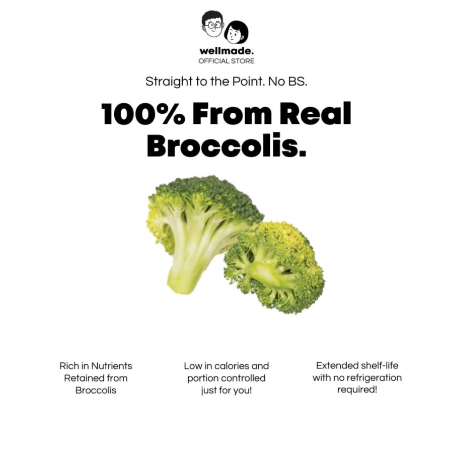 Wellmade All Natural Brocolli Chips 20gram