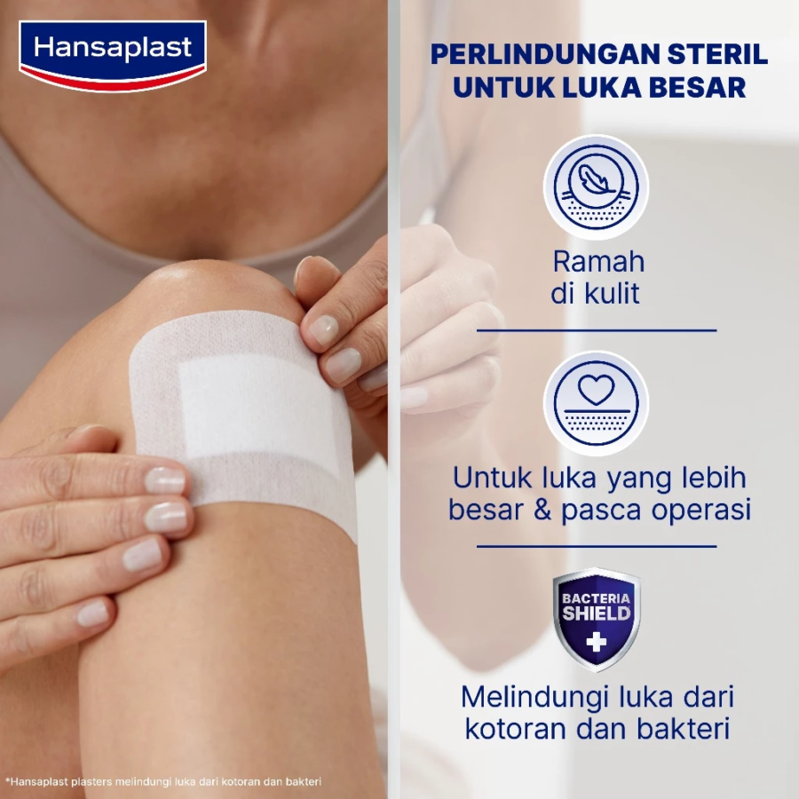 Hansaplast Sensitive 4XL Plester Pasca Operasi dan Luka Besar 5sheets