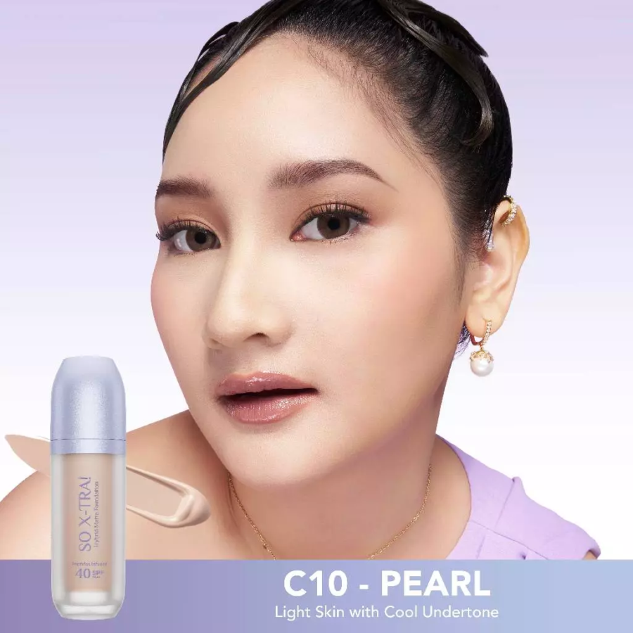 MOP Beauty So X-TRA N21 Eclair Hybrid Matte Foundation Peptides Infused SPF 40 PA++ 30ml