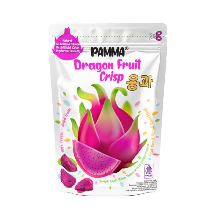 Pamma Natural Freeze Dried Dragon Fruit Crisps 100gram