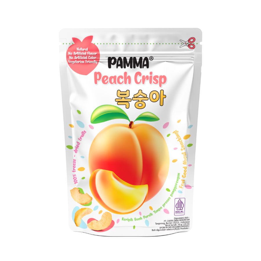 Pamma Natural Freeze Dried Peach Crisps 100gram 1pcs