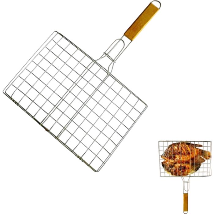 Panggangan Jepit Gagang Kayu Ukuran 42 x 30 cm