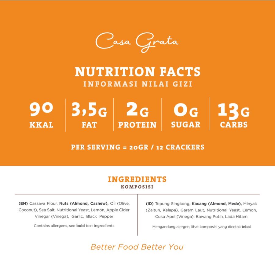 Casa Grata Sea Salt Crackers 70gram