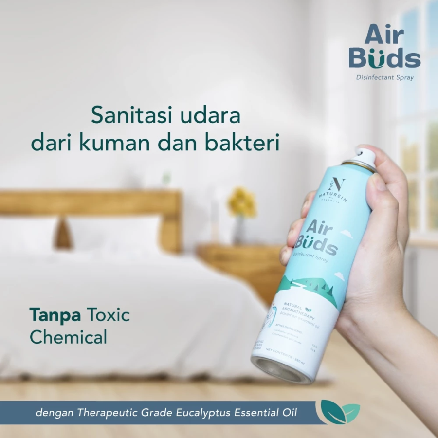Naturein AirBuds Anti Germs & Soft Scent Air Disinfectant Spray 280ml