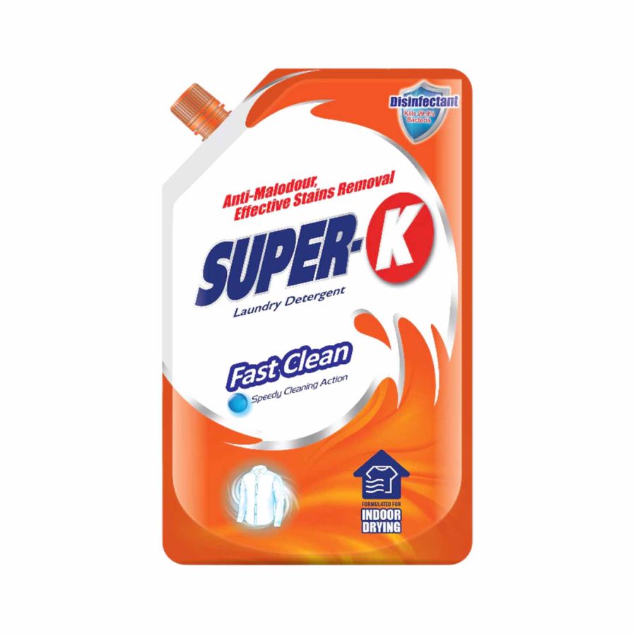 Super-K Laundry Detergent Fast Clean Indoor Drying Deterjen Cair 1800gram