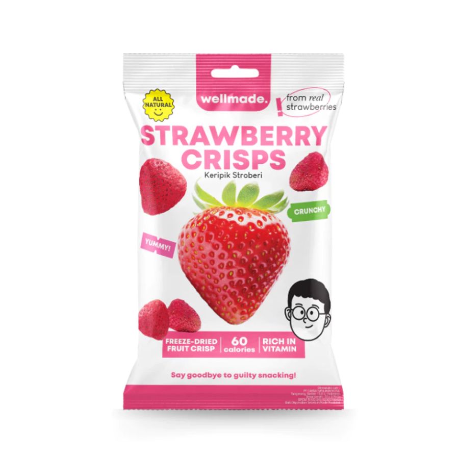 Wellmade All Natural Strawberry Crisps 20gram