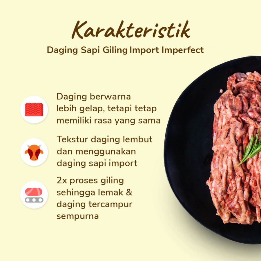 Daging Sapi Giling Import Imperfect 250gram